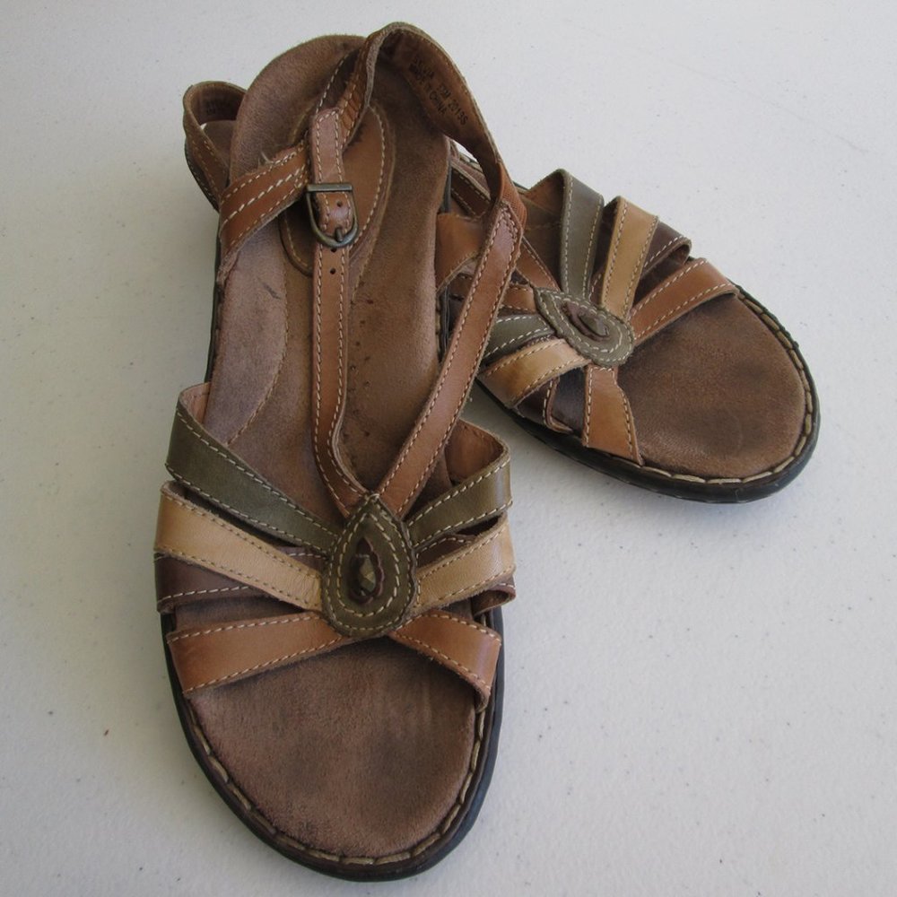 Earth Origins Women's Leather Sandals, Size 6 1/2